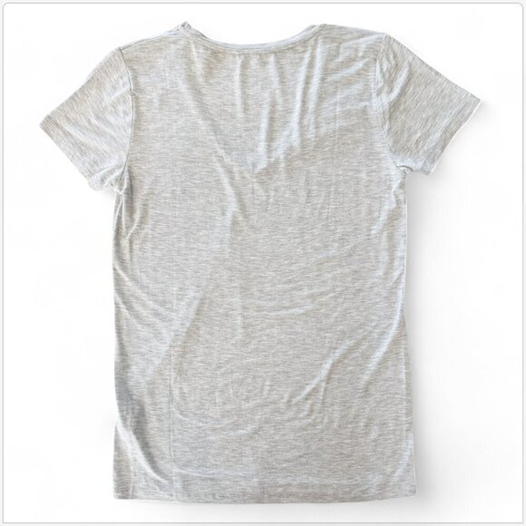 Majestic Filatures Heather Gray Viscose Elastane Deluxe Tee Shirt NWT NEW 3 M L - Picture 3 of 5